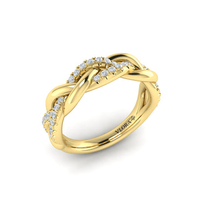 Alternating Diamond Twist Ring