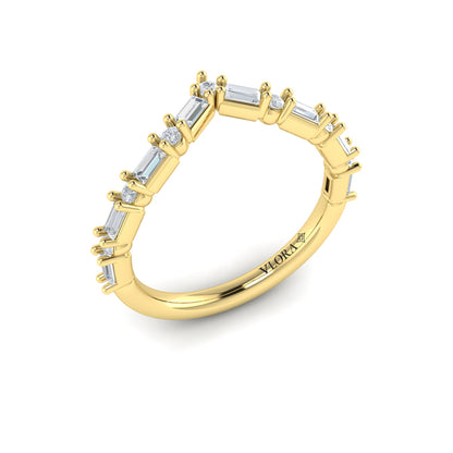 Diamond Baguette Chevron Ring