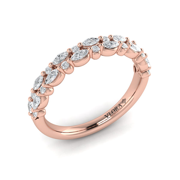 Marquise and Round Stackable Band