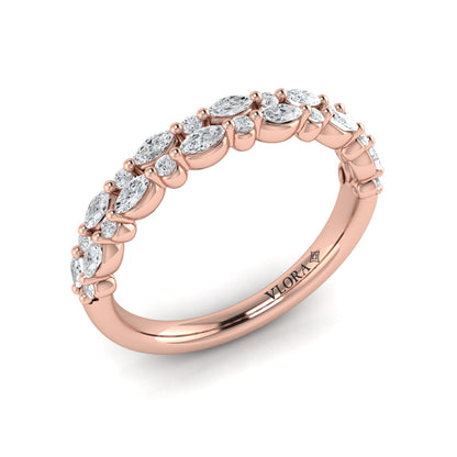 Marquise and Round Stackable Band