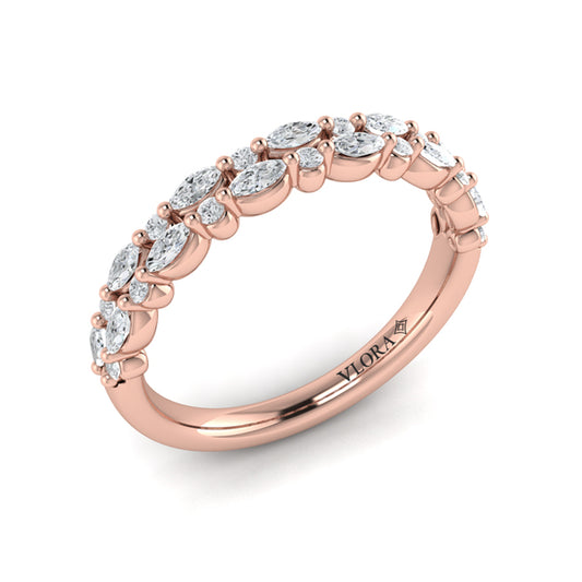 Marquise and Round Stackable Band