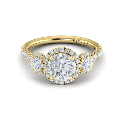 Triple Halo Round Engagement Ring