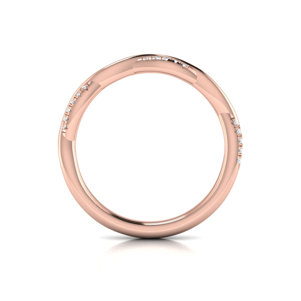 Twisted Pavé Diamond Band