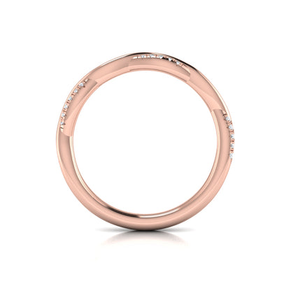 Twisted Pavé Diamond Band