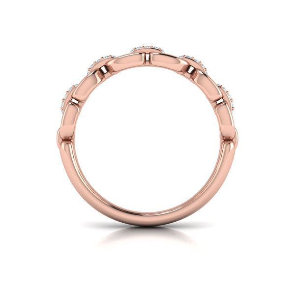 Linked Curves with Diamond Accent Ring