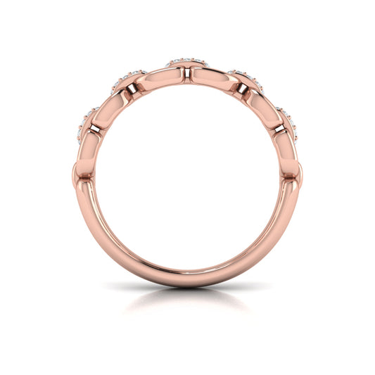 Linked Curves with Diamond Accent Ring