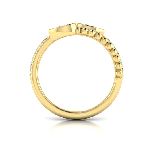 Double Pear Shaped Ruby and Diamond Wrap Ring