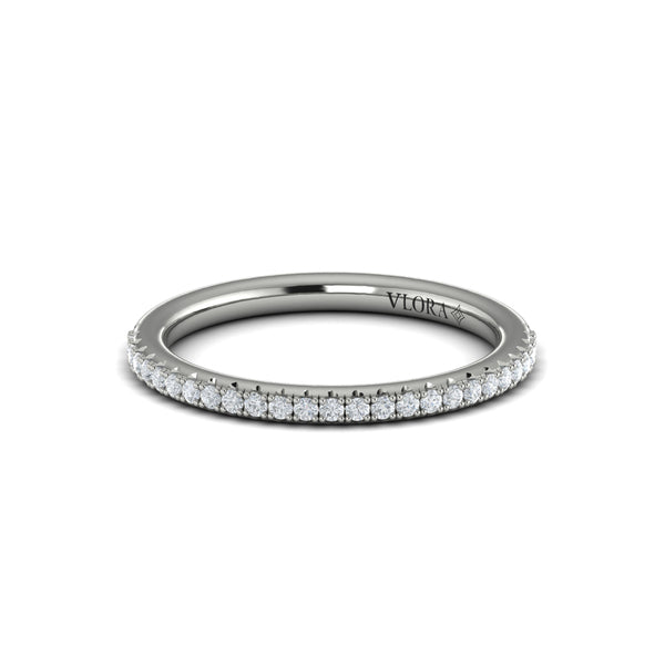 Matching Bands Wedding Band in 14K White Gold by Vlora Bridal