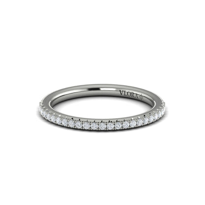 Matching Bands Wedding Band in 14K White Gold by Vlora Bridal