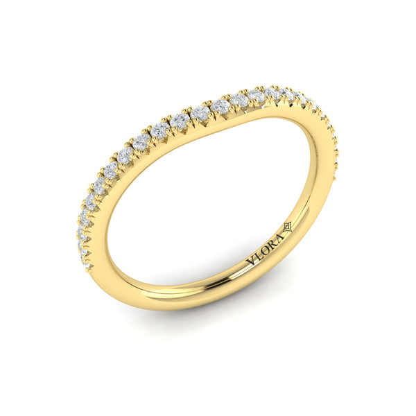 Matching Bands Wedding Band in 14K Yellow Gold by Vlora Bridal