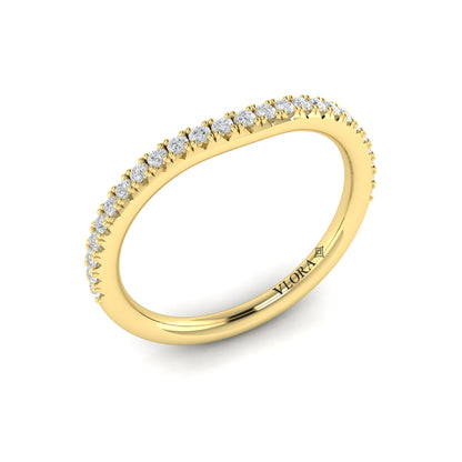 Matching Bands Wedding Band in 14K Yellow Gold by Vlora Bridal