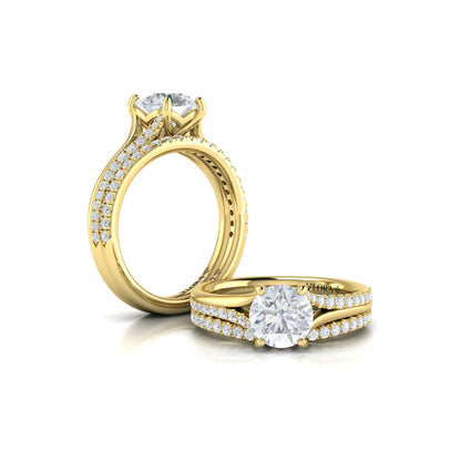 Matching Bands Wedding Band in 14K Yellow Gold by Vlora Bridal