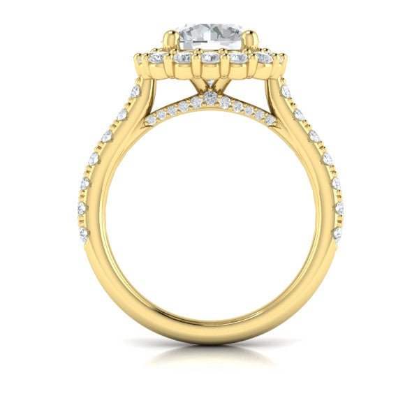 Bloom Halo Round Engagement Ring