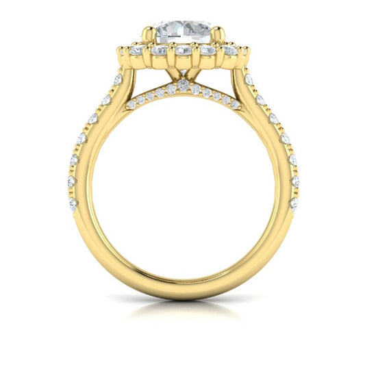 Bloom Halo Round Engagement Ring
