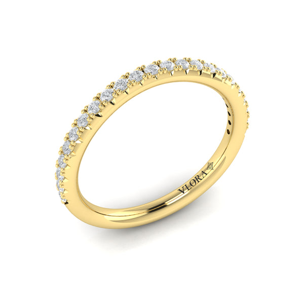 Matching Bands Wedding Band in 14K Yellow Gold by Vlora Bridal