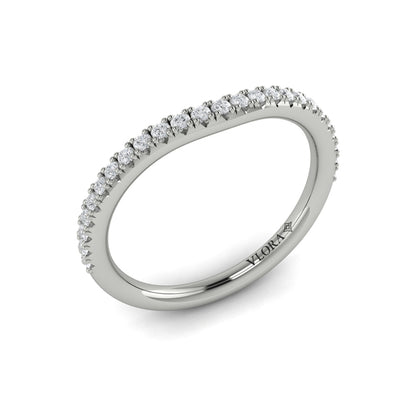 Matching Bands Wedding Band in 14K White Gold by Vlora Bridal