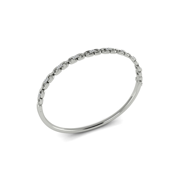 Alternating Diamond Bangle Bracelet