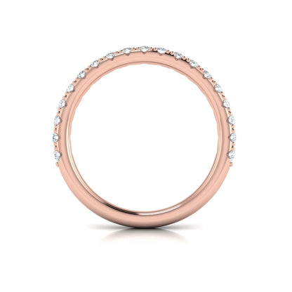 Matching Bands Wedding Band in 14K Rose Gold by Vlora Bridal