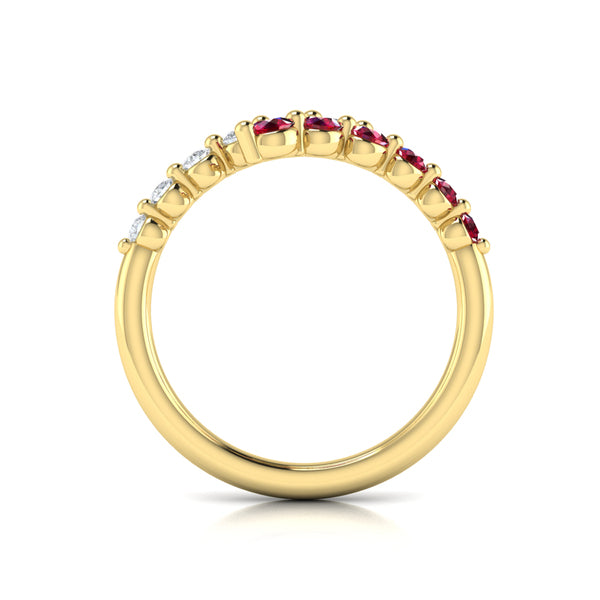 Diamond and Ruby Open Wrap Ring