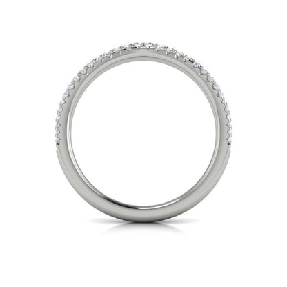 Pave Chevron Contoured Band