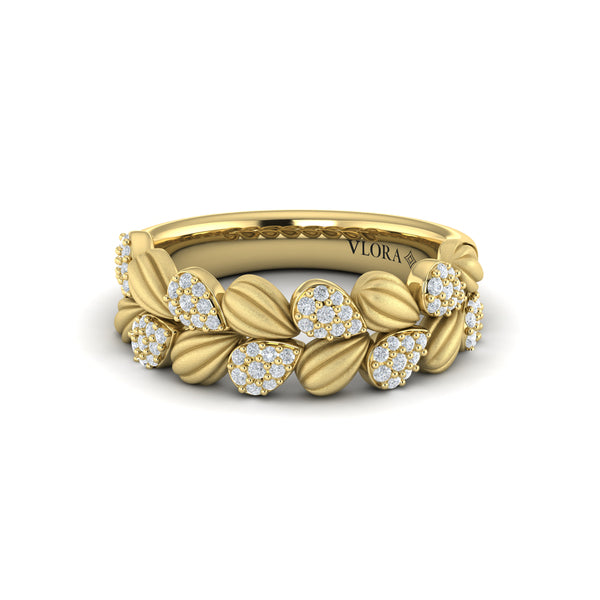 Scalloped Ring with Satin Finish