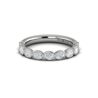 Bezel-Set Oval Stackable Band