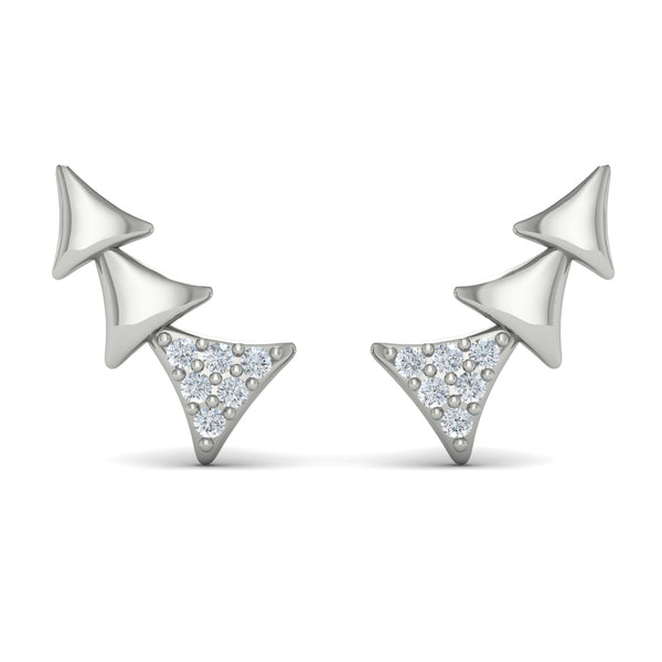 Diamond and Multi Trinity Ear Climber