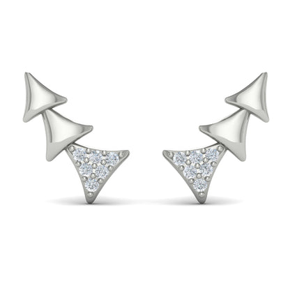 Diamond and Multi Trinity Ear Climber