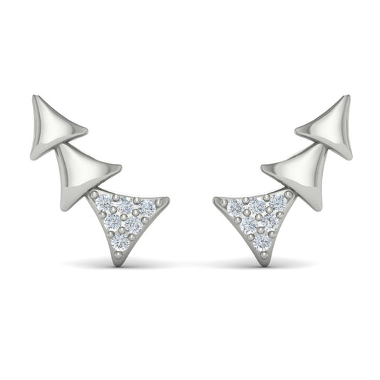 Diamond and Multi Trinity Ear Climber