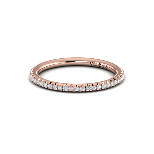 Matching Band for Diamond Accent Bezel Oval Halo Engagement Ring