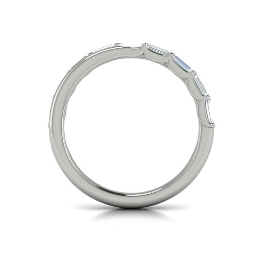 Crossed Baguette Stackable Band