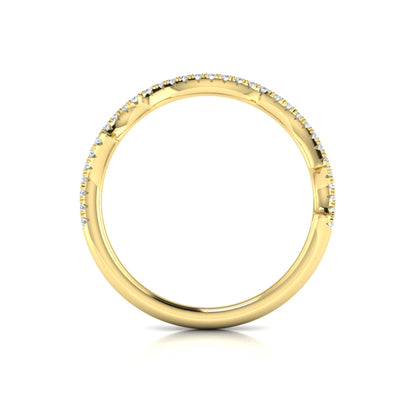 Matching Bands Wedding Band in 14K Yellow Gold by Vlora Bridal