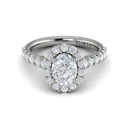 Bloom Halo Oval Engagement Ring