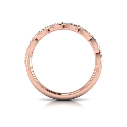 Pave Wheat Stackable Band