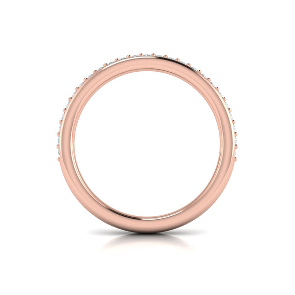 Matching Bands Wedding Band in 14K Rose Gold by Vlora Bridal