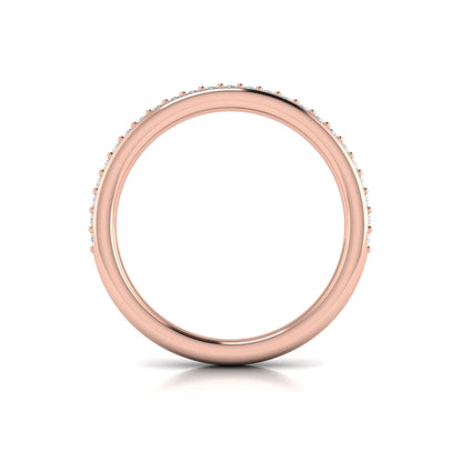 Matching Bands Wedding Band in 14K Rose Gold by Vlora Bridal