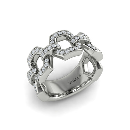 Diamond Link Ring