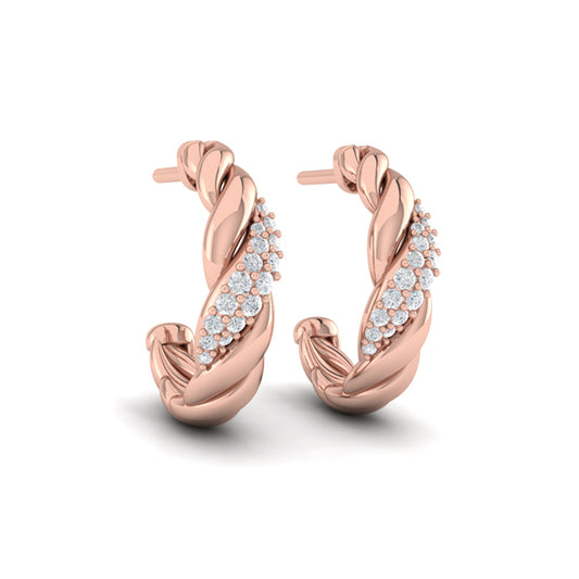 Tapered Twist Hoop Earrings