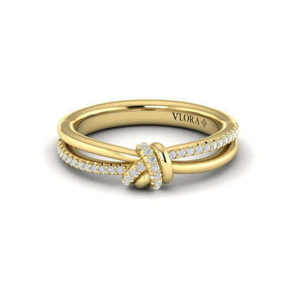Pavé Diamond Knot Ring