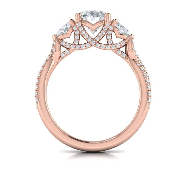 Brilliantly Entwined Three Stone Engagement Ring