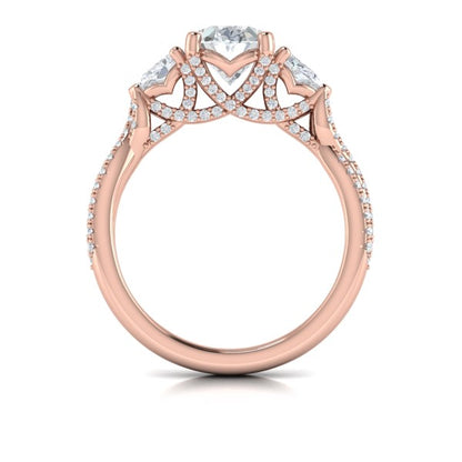 Brilliantly Entwined Three Stone Engagement Ring
