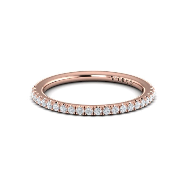 Matching Bands Wedding Band in 14K Rose Gold by Vlora Bridal