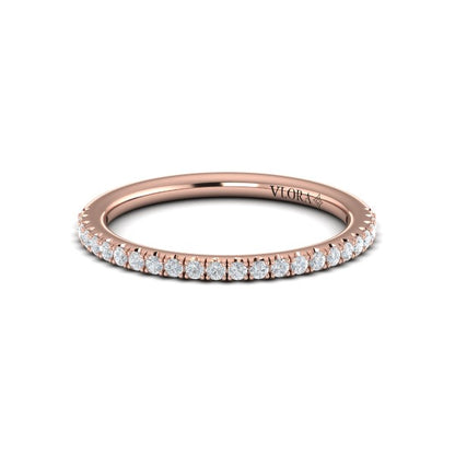 Matching Bands Wedding Band in 14K Rose Gold by Vlora Bridal