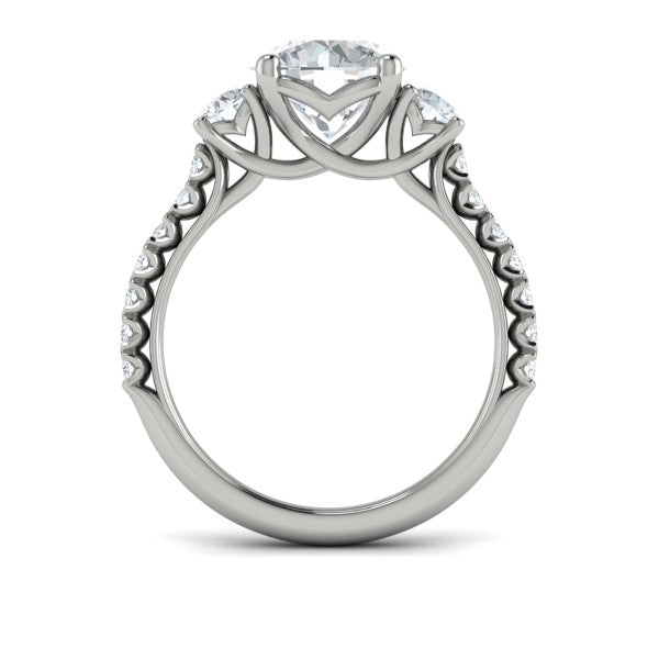 Classic Trio Three Stone Engagement Ring