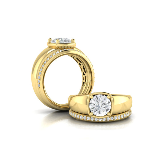 Matching Band for the Golden Statement Engagement Ring