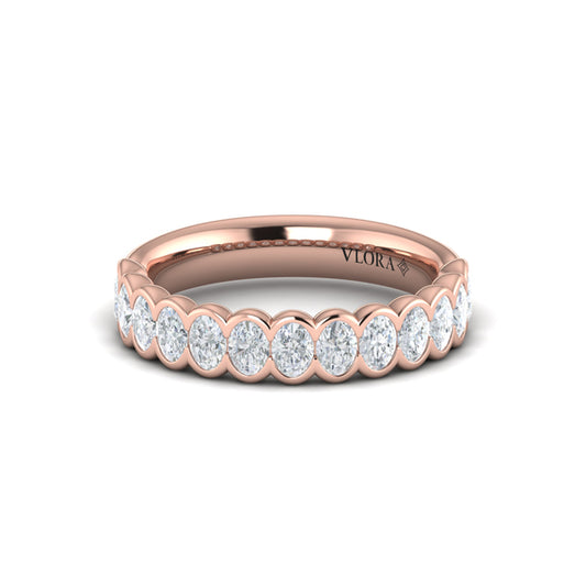 Matching Band to the Oval Accent Oval Diamond Engagement Ring