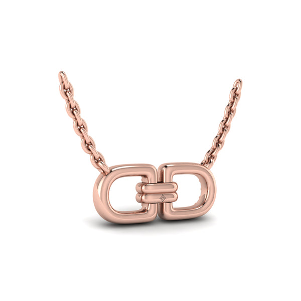 Linked Curves with Diamond Accent Pendant
