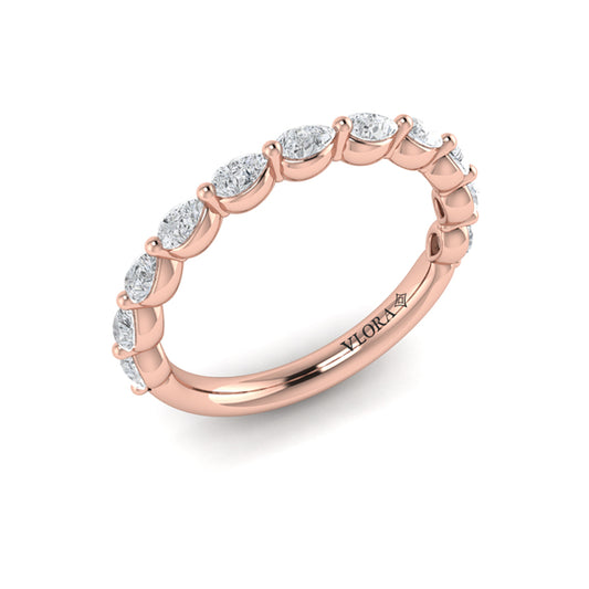 Matching band for the Marquise Accent Round Diamond Engagement Ring