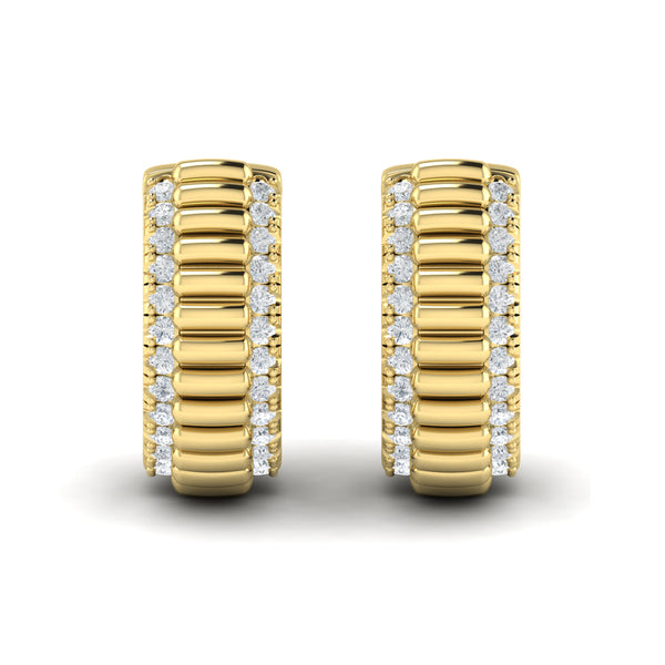 Fluted Huggie Earrings