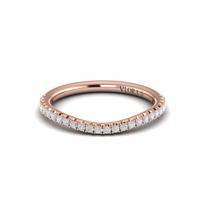 Matching Band for Double Halo Pavé Round Engagement Ring